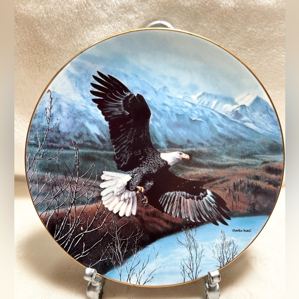 Soaring Majesty Collector Plate Freedom 1st Issue Fine China Bradex